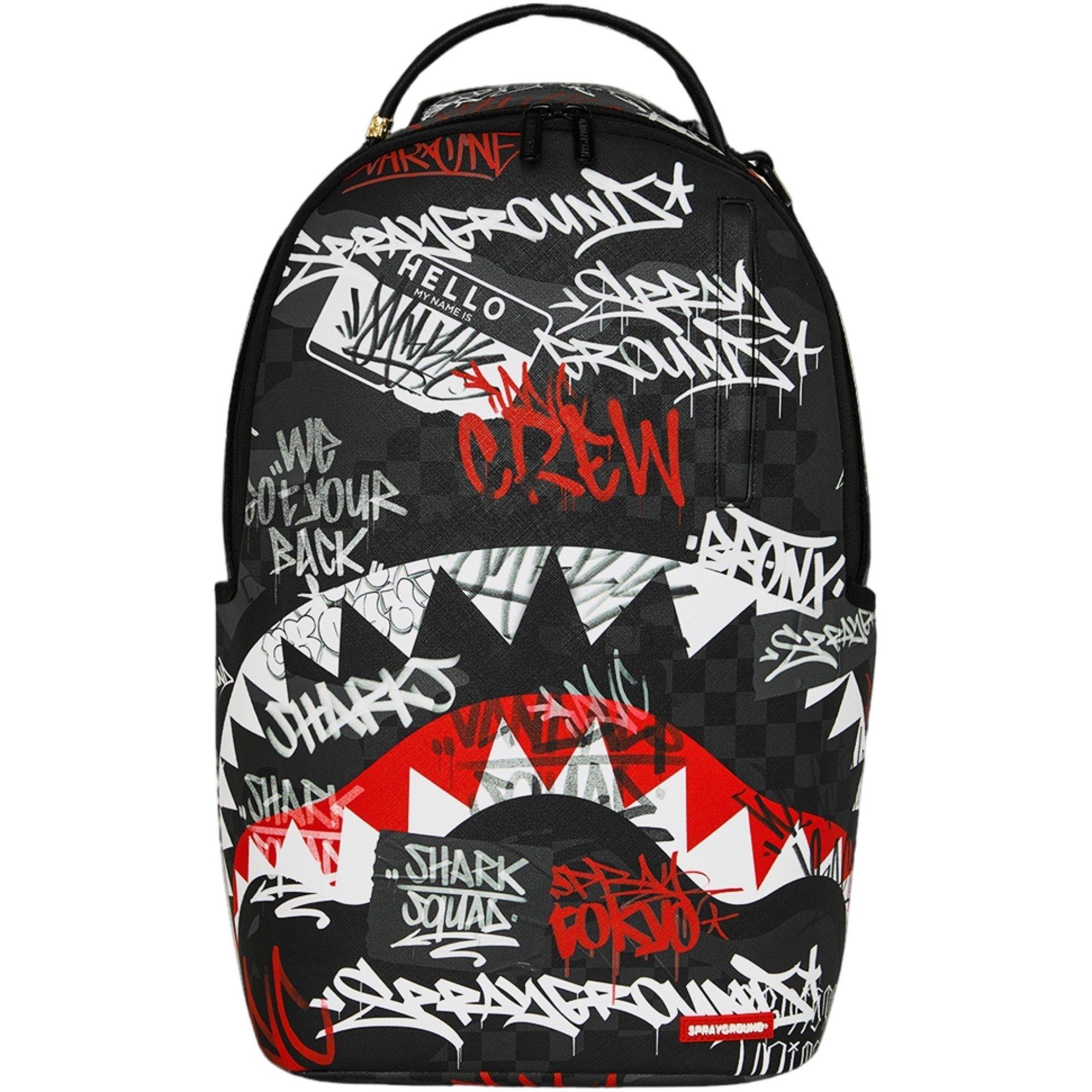Sprayground Tagged Up Backpack - BLACK/RED